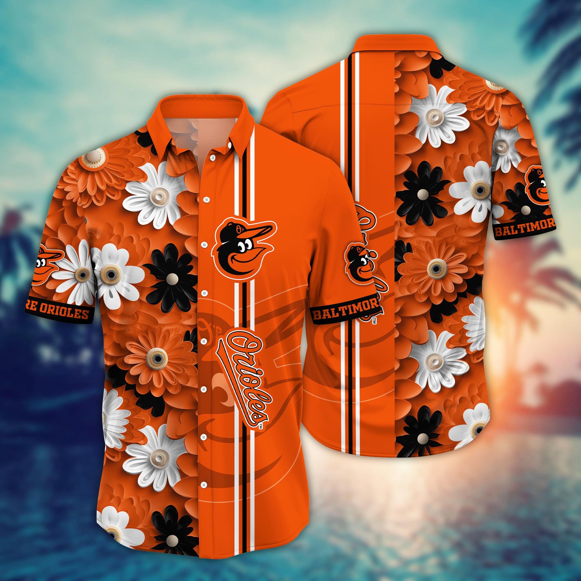 Baltimore Orioles Flower Hawaii Shirt And Tshirt For Fans, Summer Football Shirts NA49574